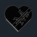 Personalised Heart Notebook with Monogram & Name<br><div class="desc">Add a touch of love to your notes with this Personalised Heart Notebook featuring your monogram and name. With a charming heart design and custom details,  it’s perfect for journalling,  planning,  or gifting. Stylish and meaningful,  this notebook is ideal for romantics,  students,  or anyone who loves personalised stationery.</div>
