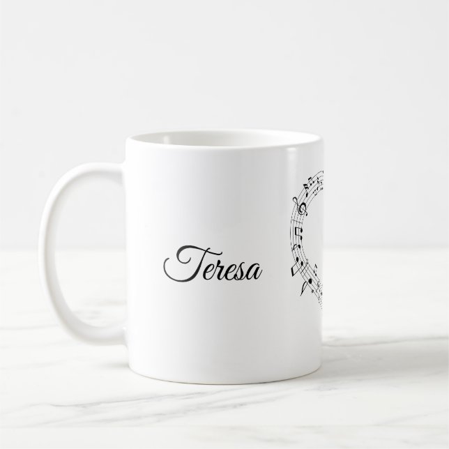 Personalised Heart of Music mug (Left)
