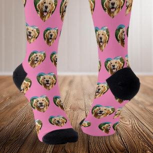 Personalised Heart Pet Photo Socks