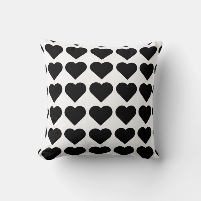 Personalised Heart Shape Pattern Custom Pillow Pou (Front)