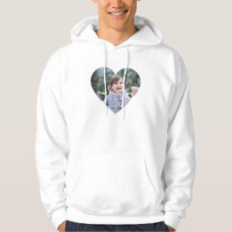 Personalised Heart-Shaped Photo Men's Hoodie