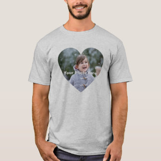 Personalised Heart-Shaped Photo Men's T-Shirt