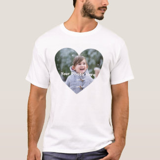 Personalised Heart-Shaped Photo Men's T-Shirt