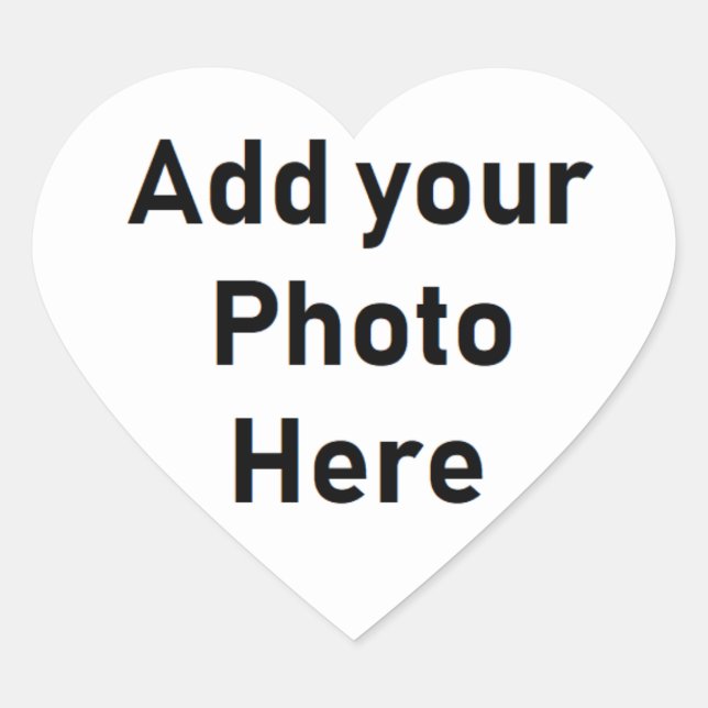 Personalised Heart Shaped Photo Small Stickers (Front)