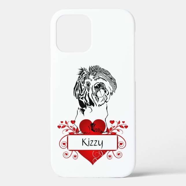 Personalised Heart/Shih Tzu Apple iPhone Case (Back)