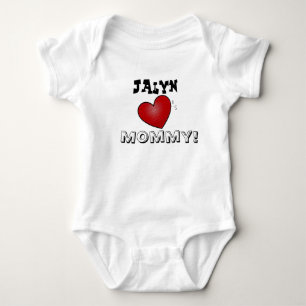 Personalised ' Hearts Mummy Baby Bodysuit