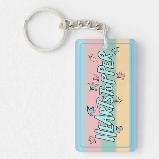 Personalised Heartstopper Colourful Key Ring (Front)