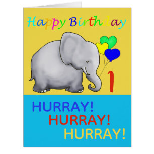Personalised Heartwarming Elephant 1st Birthday