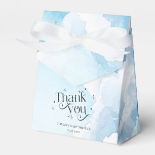 Personalised Heaven Sent Blue Clouds Baby Shower  Favour Box