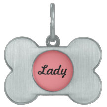 Personalised Heavy Duty Pet ID Tag in Pink