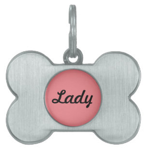 Personalised Heavy Duty Pet ID Tag in Pink
