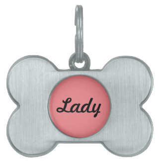 Personalised Heavy Duty Pet ID Tag in Pink
