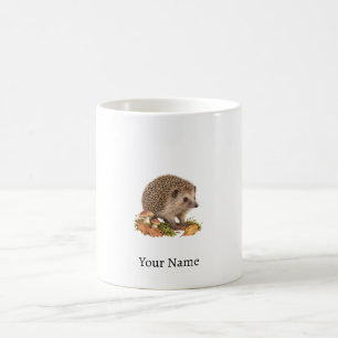Personalised Hedgehog Name Autumn Gift Coffee Mug