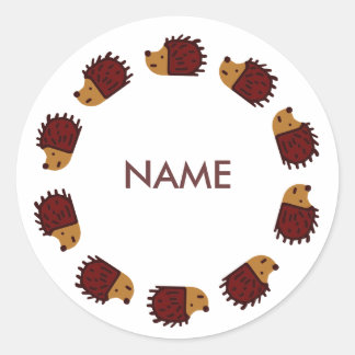 Personalised Hedgehog Sticker