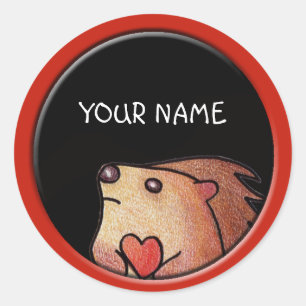 Personalised Hedgehog Sticker