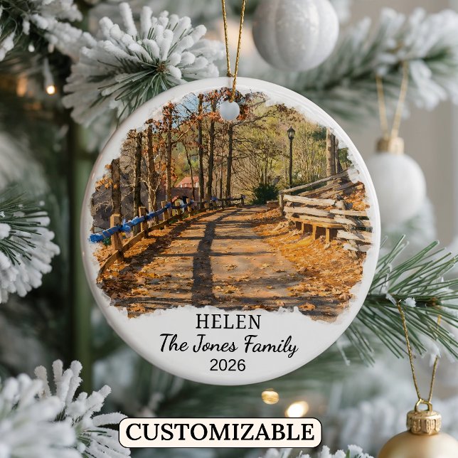 Personalised Helen Ornament, Custom Georgia Ceramic Ornament (Creator Uploaded)