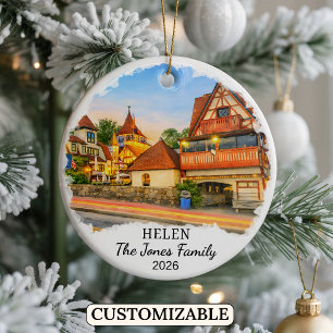 Personalised Helen Ornament, Custom Georgia Ceramic Ornament