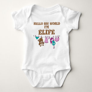 Personalised 'Hello BIG World' baby Baby Bodysuit