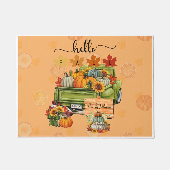 Personalised Hello Fall Doormat (Front)