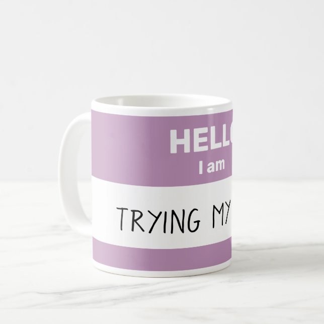 Personalised "Hello I Am" Mug (Front Left)