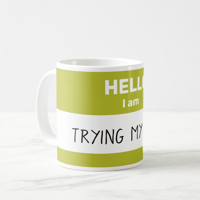Personalised "Hello I Am" Mug (Front Left)