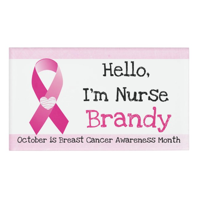 Personalised Hello, Im Nurse Name Tag (Front)