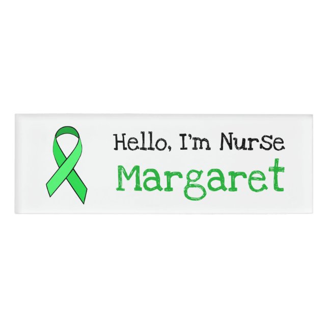 Personalised Hello, Im Nurse Name Tag (Front)