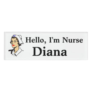 Personalised Hello, Im Nurse Name Tag