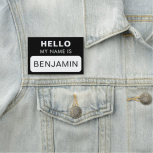 Personalised Hello My Name Tag Custom Name Design