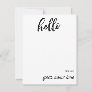 Personalised Hello Notecards