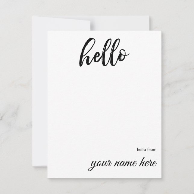 Personalised Hello Notecards (Front)