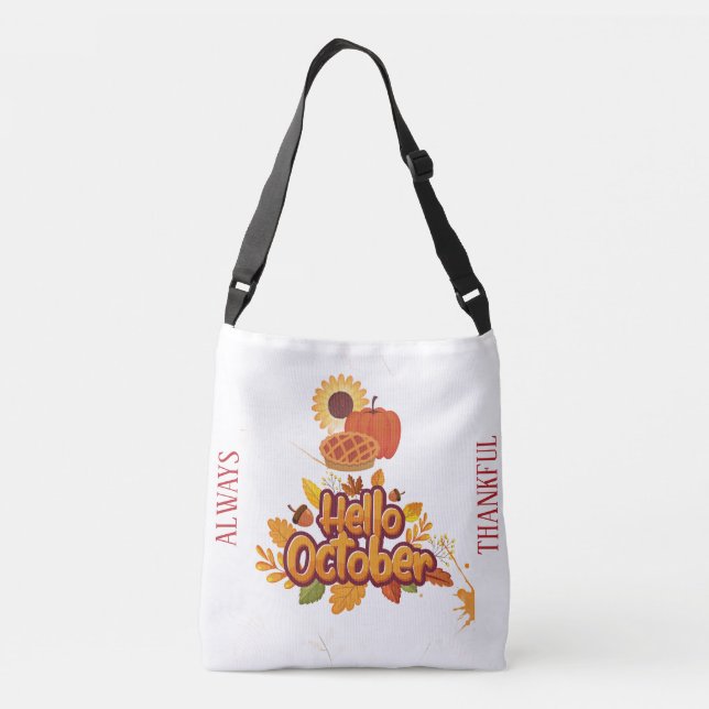 Personalised “Hello October” Pumpkin Harvest Tote (Back)