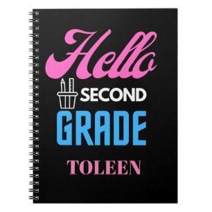 Personalised Hello Second Grade Notebook