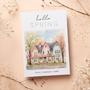 Personalised Hello Spring Real Estate Postcard