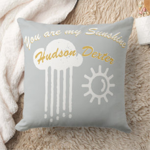 Personalised Hello Sunshine Clouds and Sun Cushion