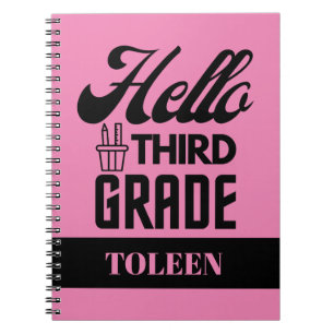 Personalised Hello Third Grade Notebook