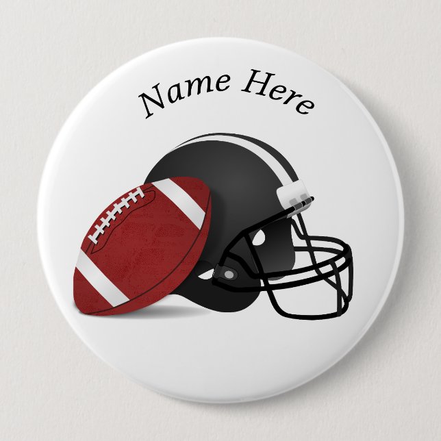 Personalised Helmet Ball  Button (Front)