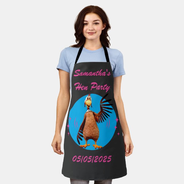 Personalised Hen Night Party Funny Bachelorette  Apron (Worn)