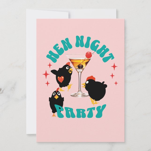 Personalised Hen Night Party Funny Bachelorette Invitation (Front)