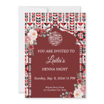 Personalised Henna Night Invitation