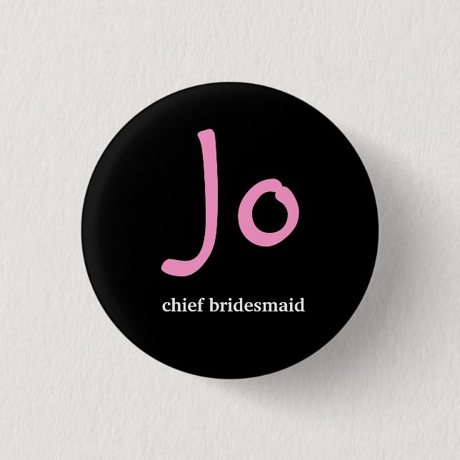 Personalised hens night button (Front)