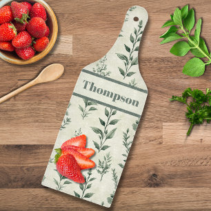 Personalised Herb Plant Pattern Cutting Board