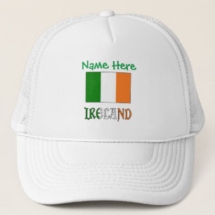 Personalised Heritage Ireland Flag Trucker Hat