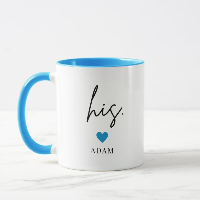 Personalised Hers & His New Couple Lovers Mug (Left)