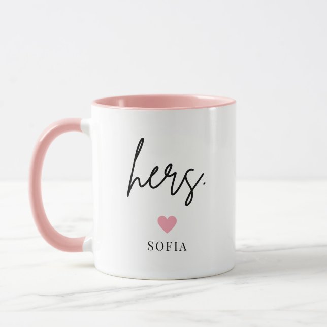 Personalised Hers & His New Couple Lovers Mug (Left)