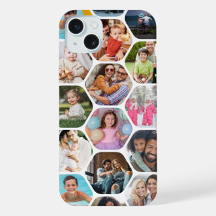 Personalised Hexagon Multi Photo Collage iPhone 15 Plus Case