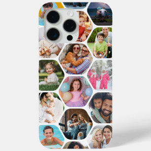 Personalised Hexagon Photo Collage Gift iPhone 15 Pro Max Case