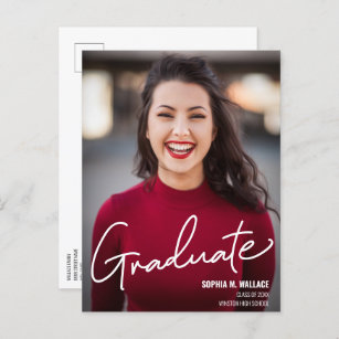 Personalised High School Class of Photo Announcement Postcard