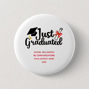 Personalised High School College Graduation  6 Cm Round Badge