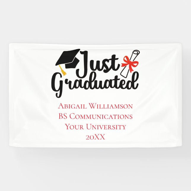 Personalised High School College Graduation  Banner (Horizontal)